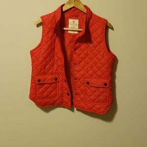 Red quilted vest by US POLO ASSN